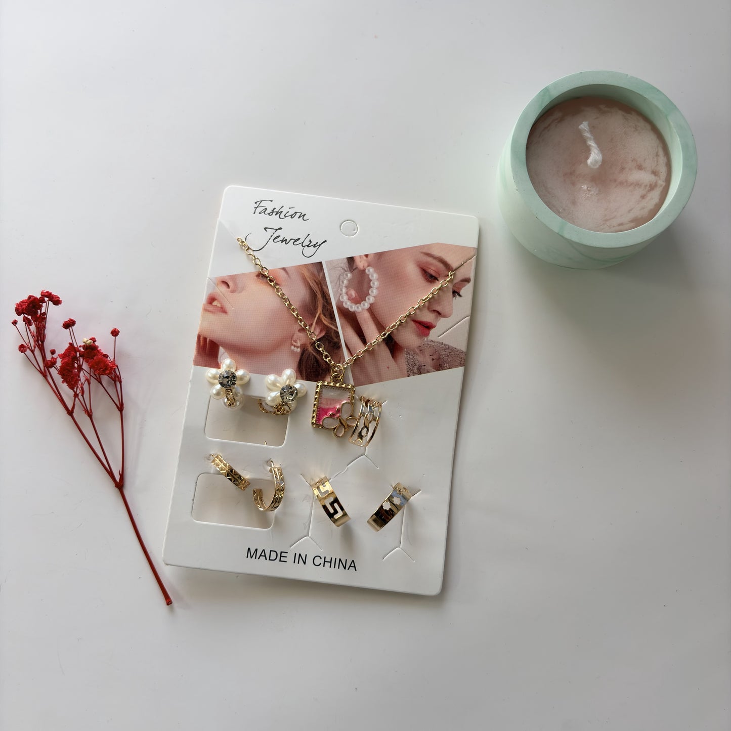 Butterfly & Pearl Jewelry Set