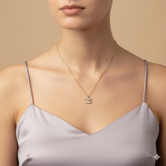 Crystal Double C Necklace