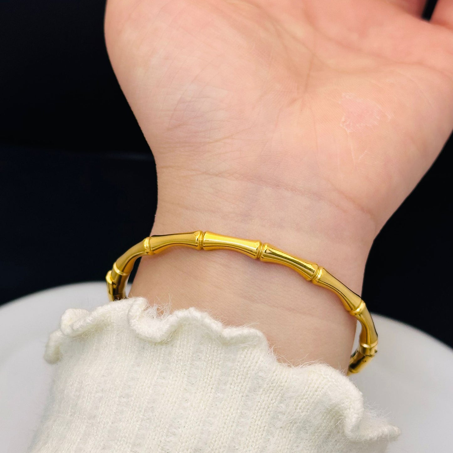 Stainless Steel Bamboo Bracelet