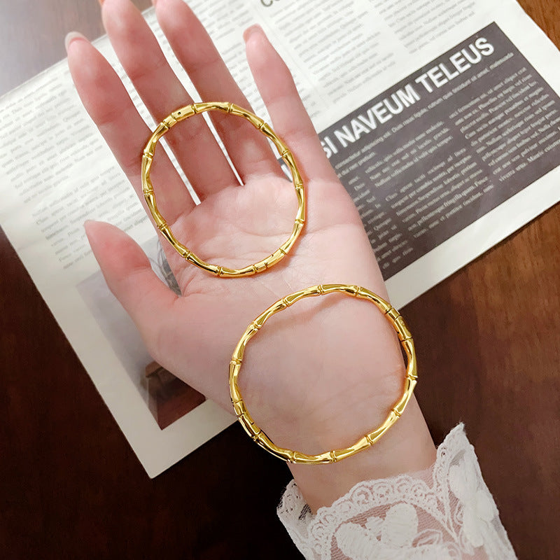 Stainless Steel Bamboo Bracelet