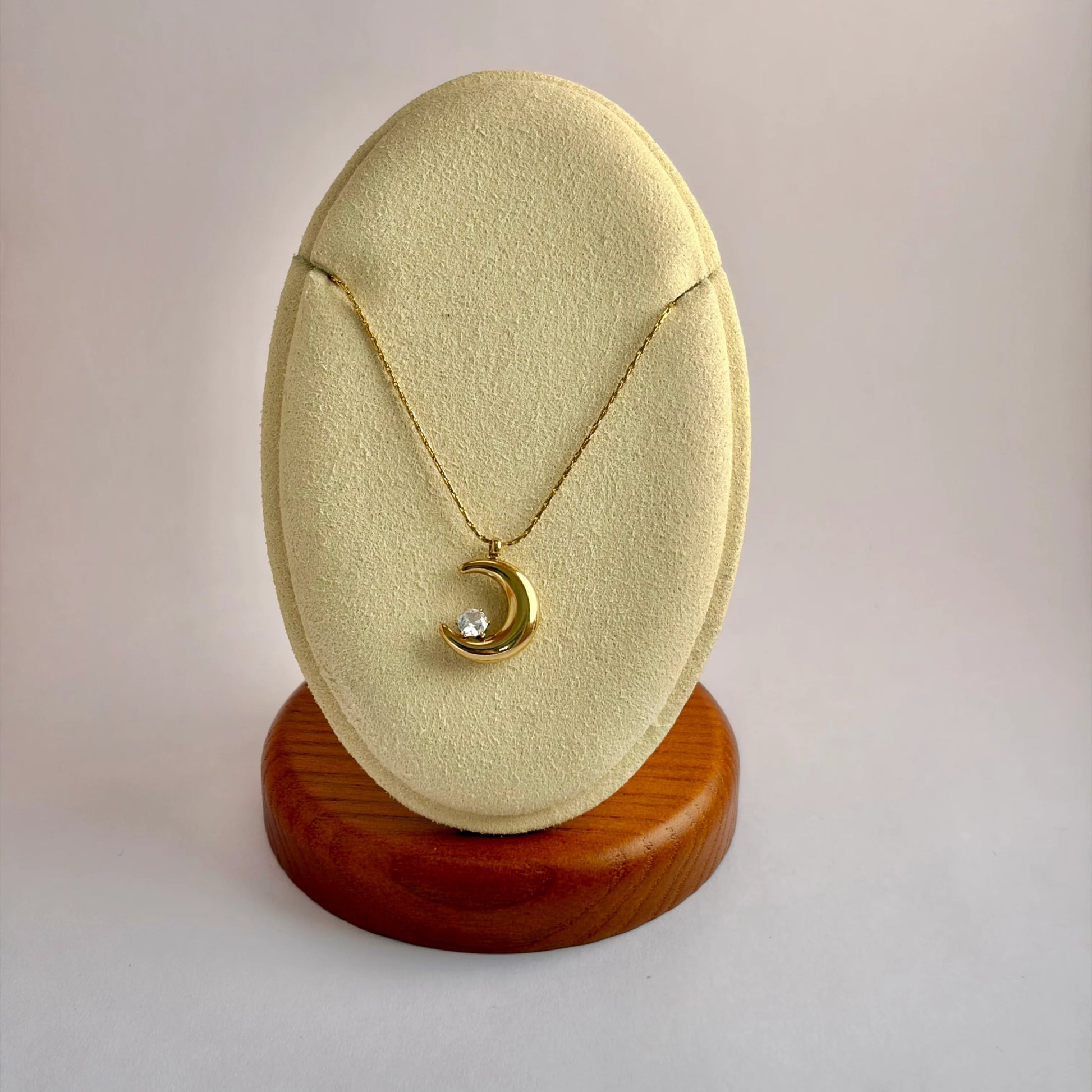 Celestial Crescent Moon Necklace - Moonflower