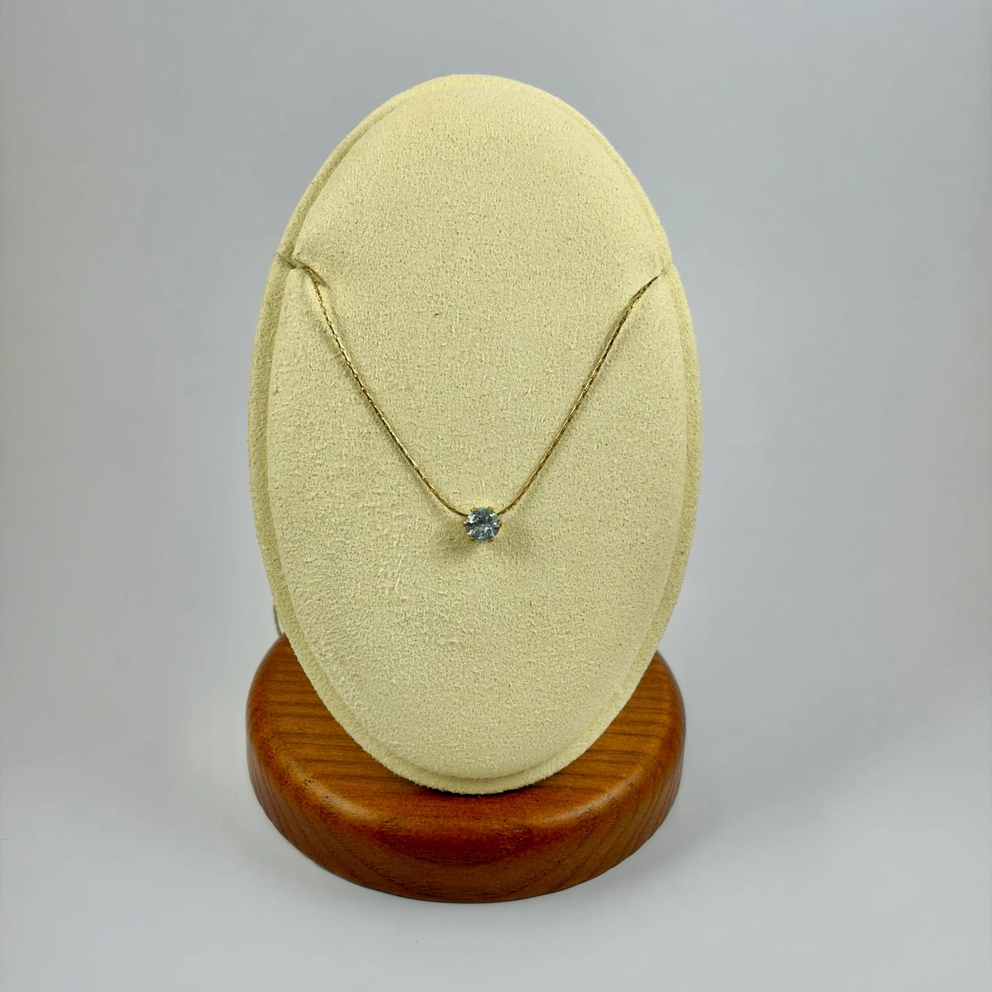 Classic Solitaire Crystal Necklace - Moonflower
