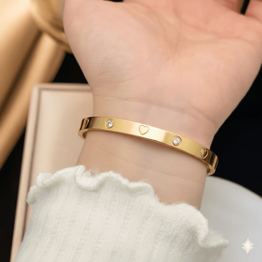 Crystal Heart Bracelet - Moonflower