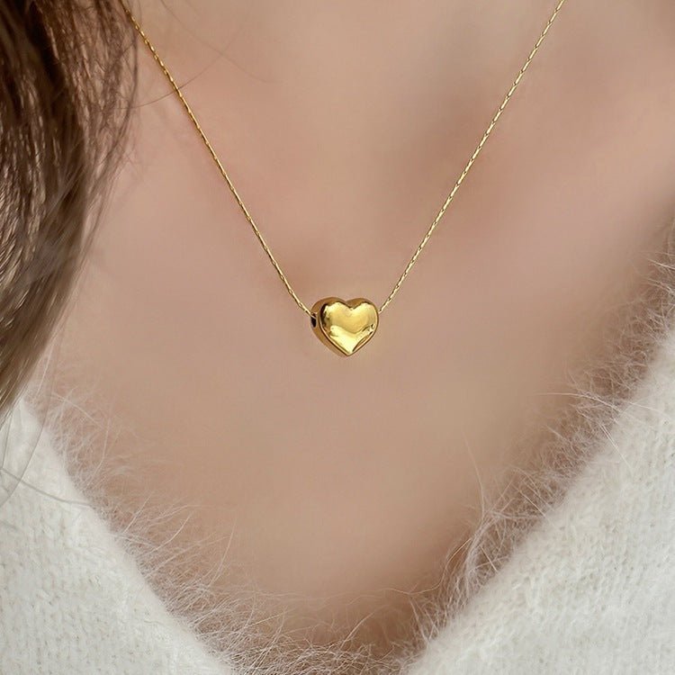 Dainty Gold Heart Necklace - Moonflower