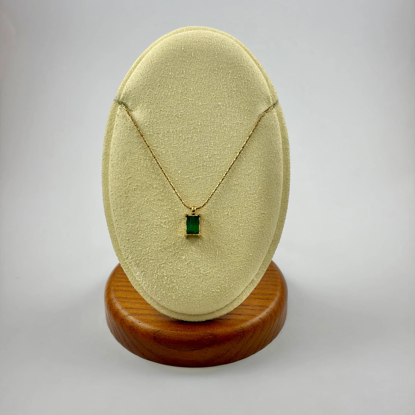 Emerald Crystal Pendant Necklace