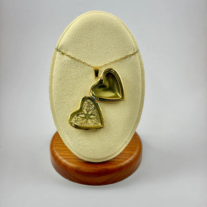 Filigree Heart Locket Necklace