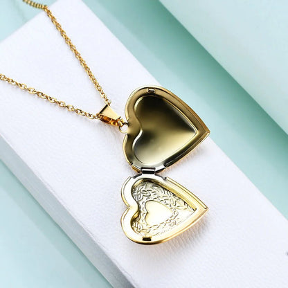 Heart Locket Necklace - Moonflower