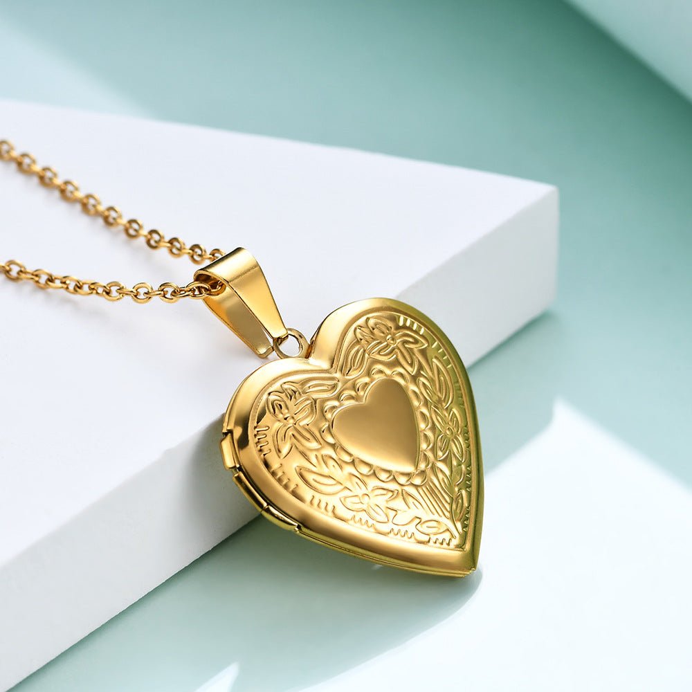 Heart Locket Necklace - Moonflower