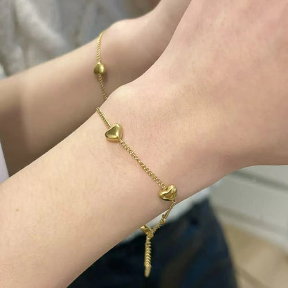 Heart Station Chain Bracelet