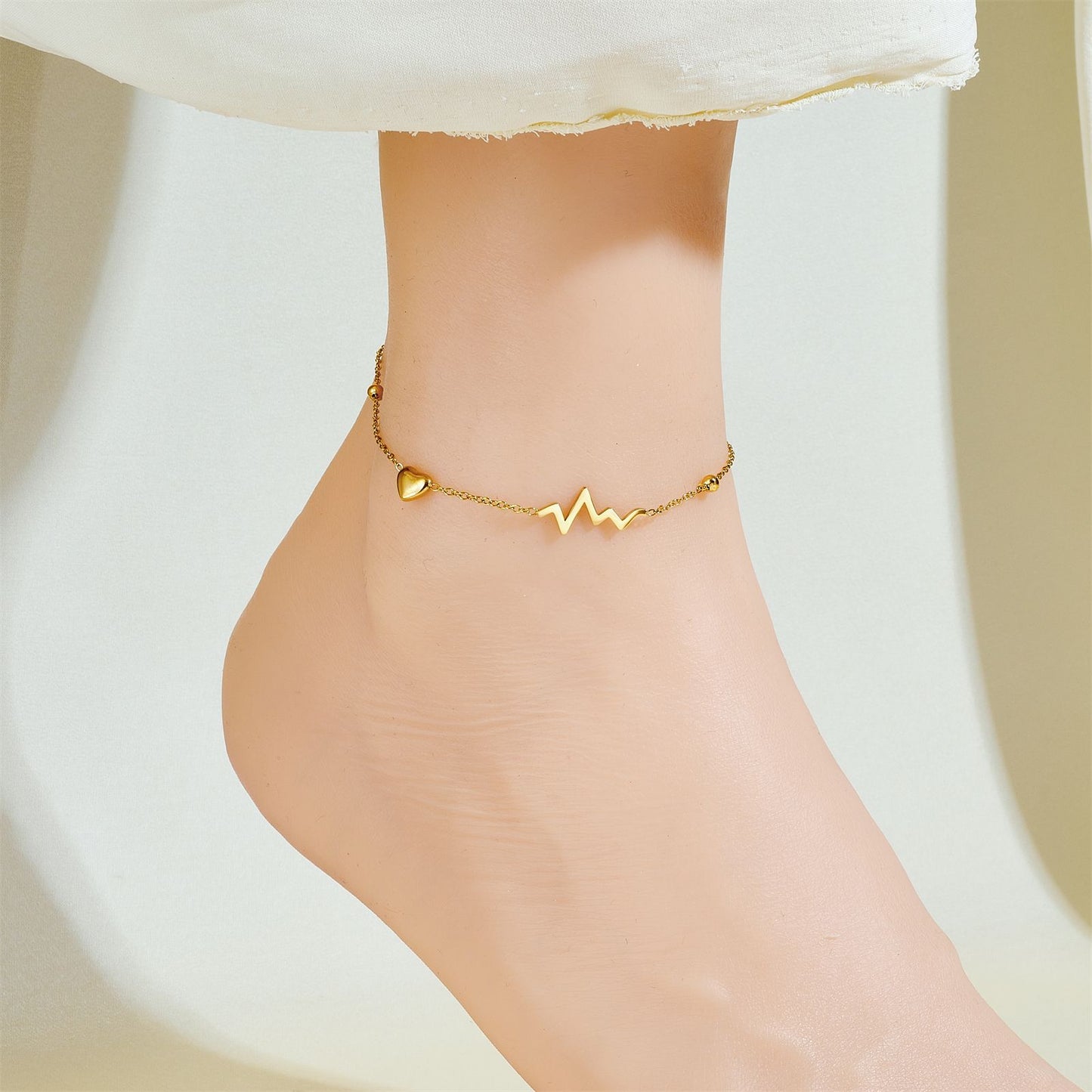 Heartbeat Chain Anklet