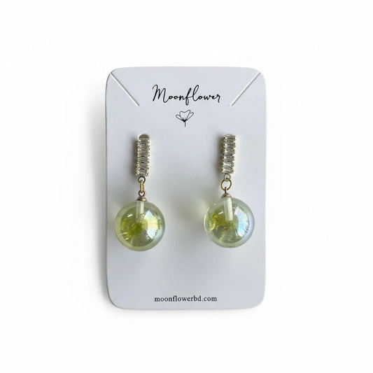 Iridescent Globe Drop Earrings - Moonflower