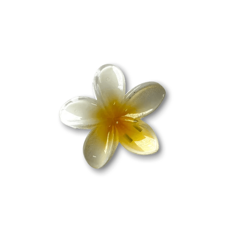 Large Plumeria Hair Claw - Moonflower