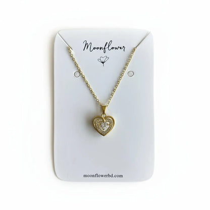 Layered Heart Necklace - Moonflower