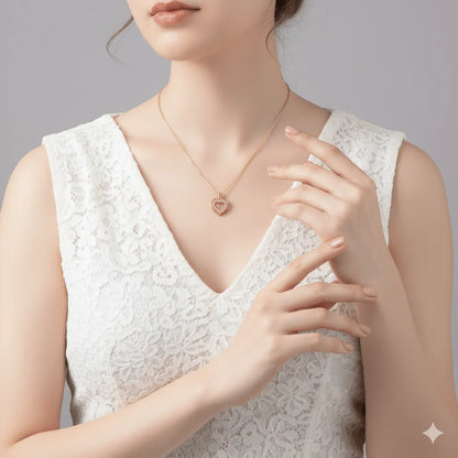 Layered Heart Necklace - Moonflower