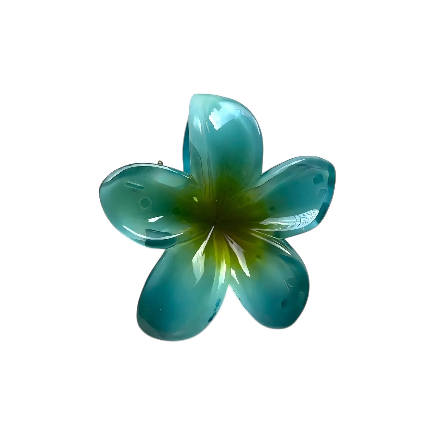 Medium Plumeria Hair Claw - Moonflower