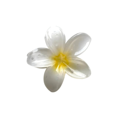 Medium Plumeria Hair Claw - Moonflower
