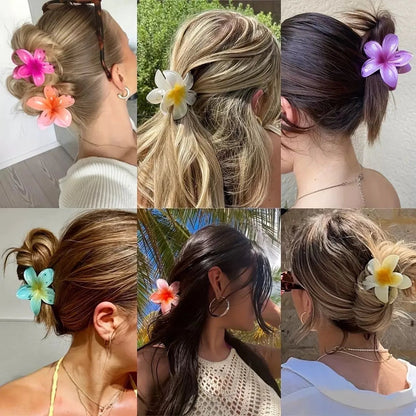 Medium Plumeria Hair Claw - Moonflower