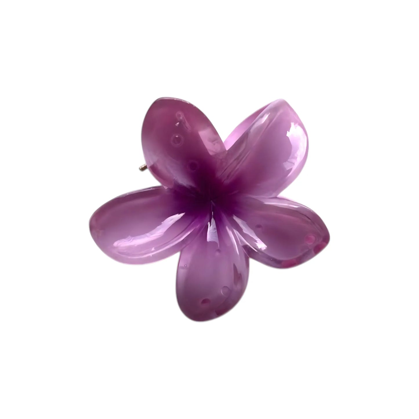 Medium Plumeria Hair Claw - Moonflower