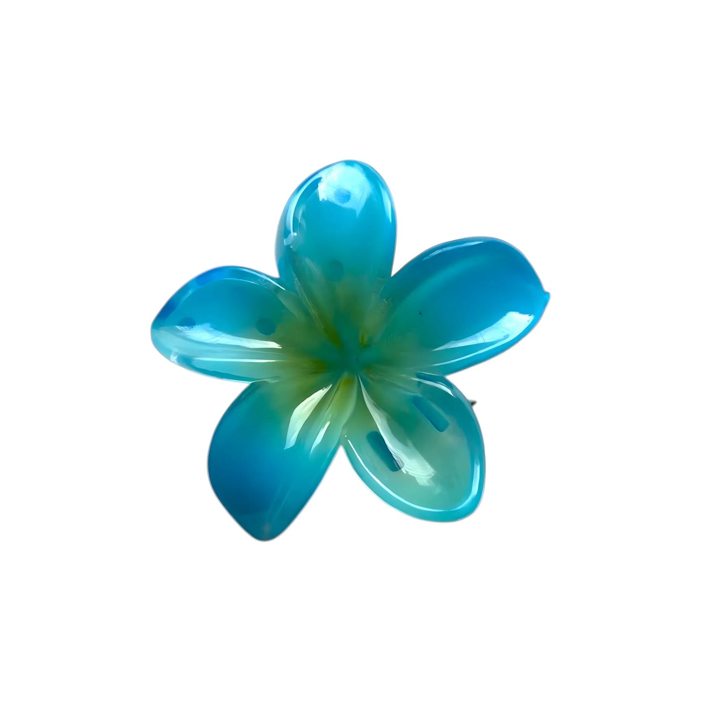 Medium Plumeria Hair Claw - Moonflower