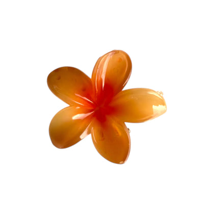 Medium Plumeria Hair Claw - Moonflower