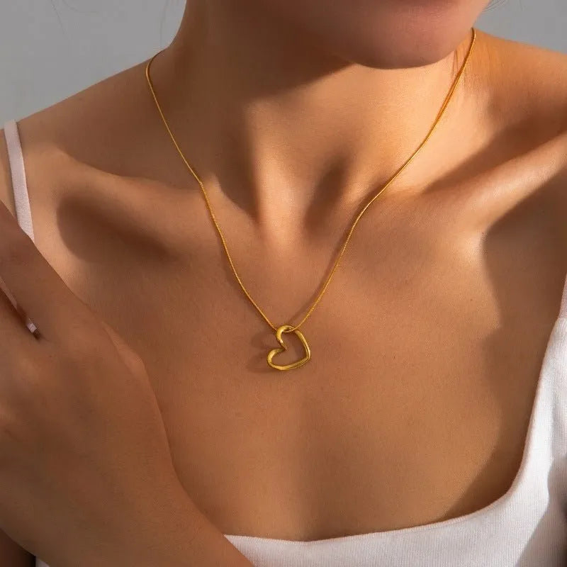 Open Heart Necklace - Moonflower