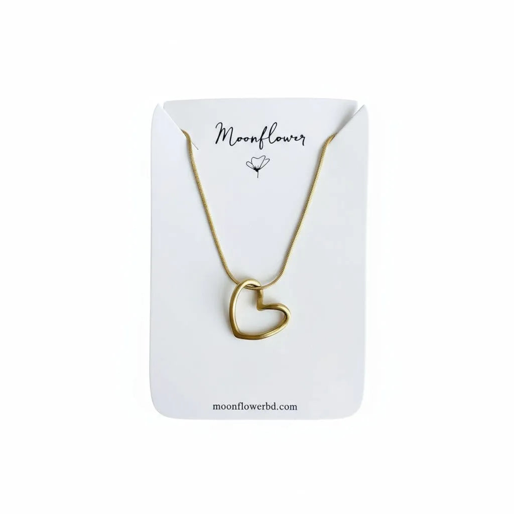 Open Heart Necklace - Moonflower