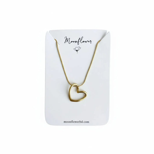 Open Heart Necklace - Moonflower