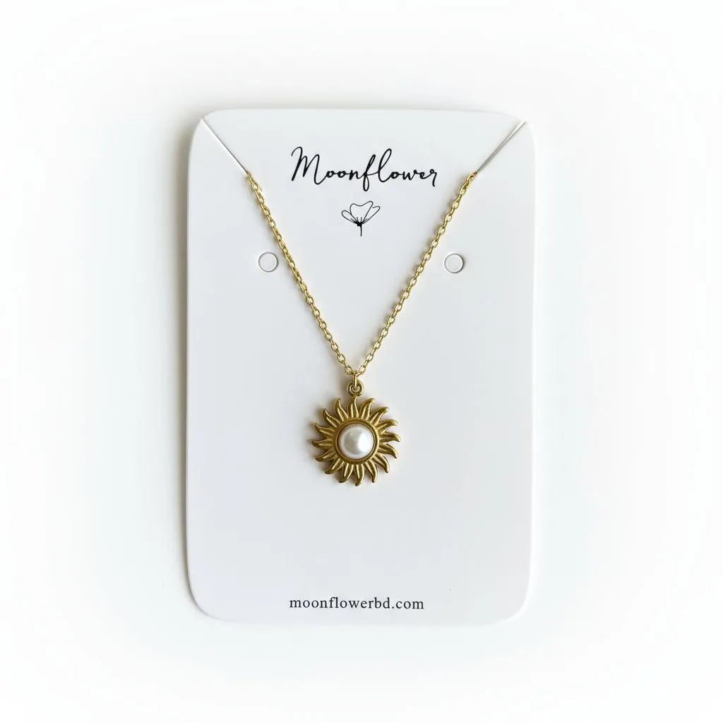 Pearl Sunflower Necklace - Moonflower