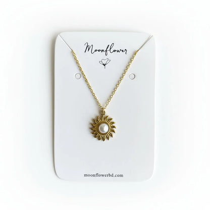 Pearl Sunflower Necklace - Moonflower