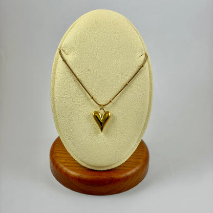 Puffed Heart Necklace