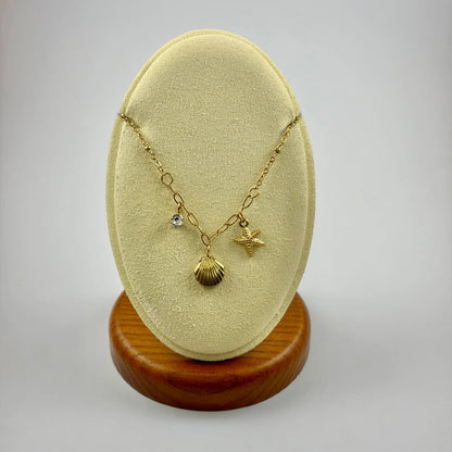Seashell Charm Necklace - Moonflower