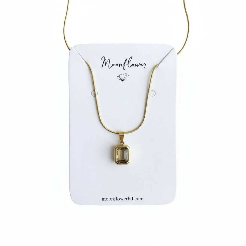 White Emerald Necklace - Moonflower