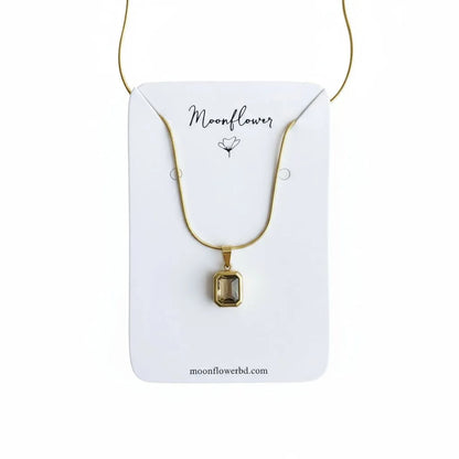 White Emerald Necklace - Moonflower