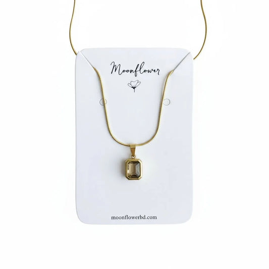 White Emerald Necklace - Moonflower